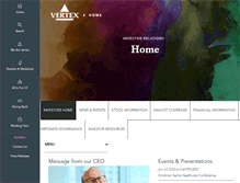 Tablet Screenshot of investors.vrtx.com